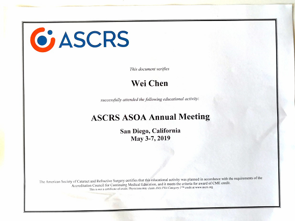 厦门眼科中心漳州眼科医院执行院长陈伟应邀出席美国白内障眼屈光手术学会(ASCRS)年会4.png